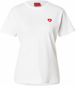 HUGO Tričko 'Damacia_6'  červená / biela