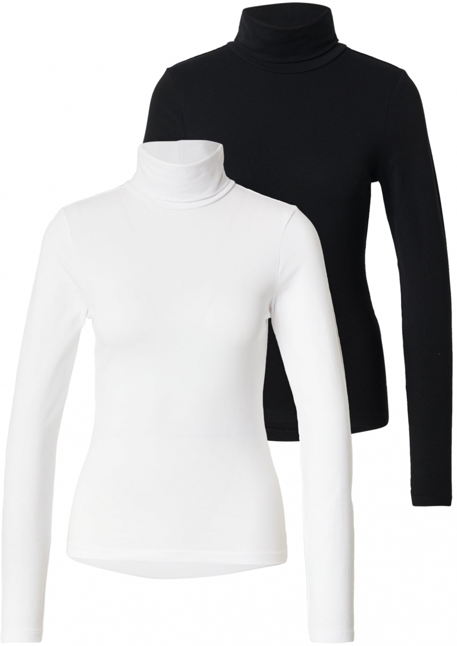 ABOUT YOU Tričko 'Martha'  čierna / biela