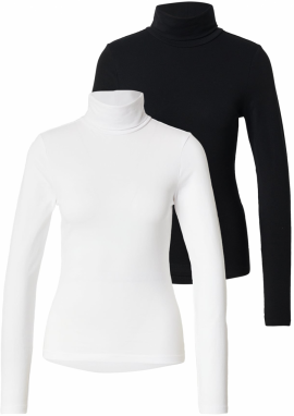 ABOUT YOU Tričko 'Martha'  čierna / biela