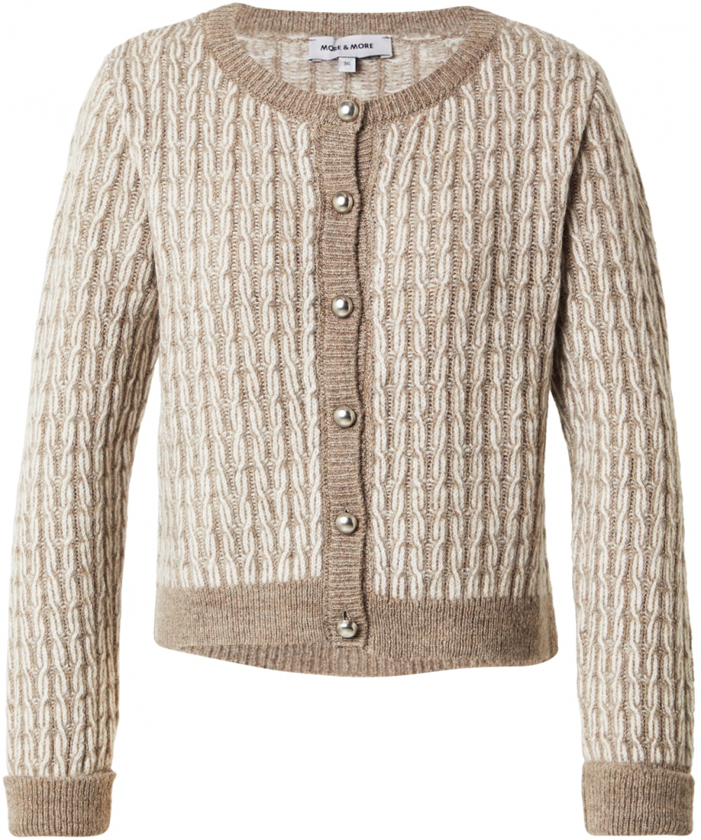 MORE & MORE Kardigán  béžová / striebornosivá