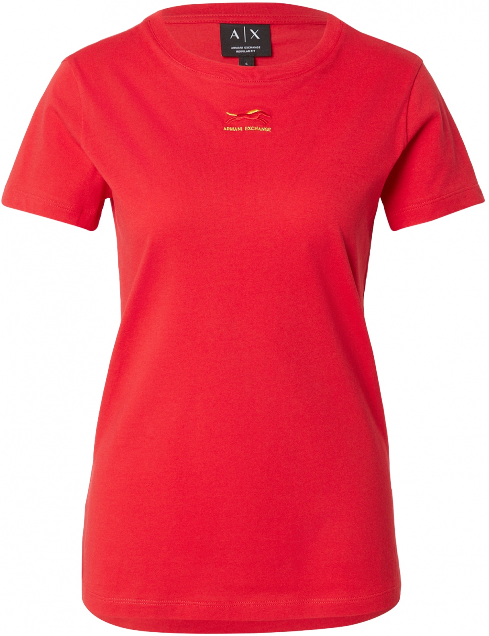 ARMANI EXCHANGE Tričko  zlatá / červená