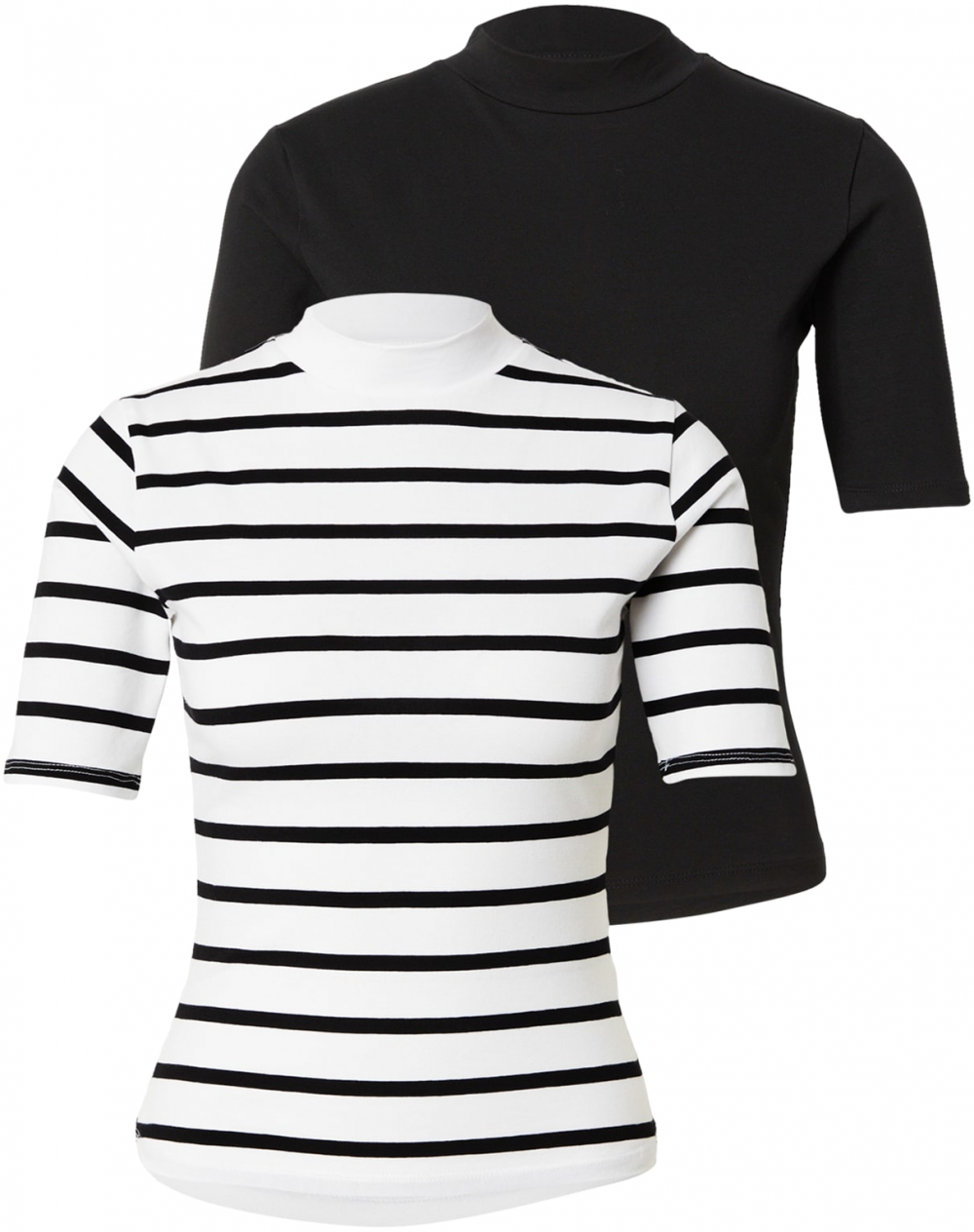 ABOUT YOU Tričko 'Lenni'  čierna / biela