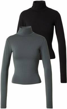 studioselect Tričko 'Mila'  tmavozelená / čierna