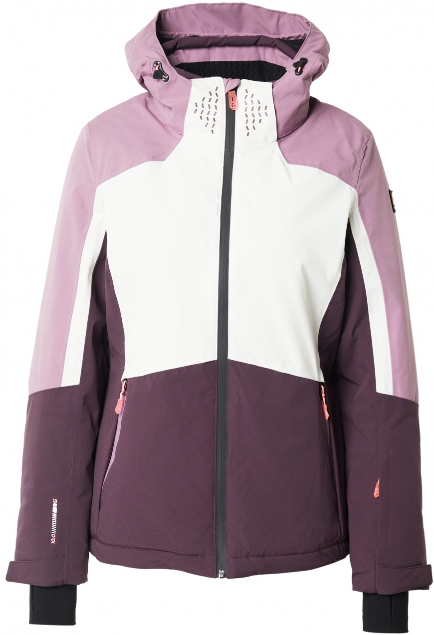 KILLTEC Športová bunda  slivková / levanduľová / biela