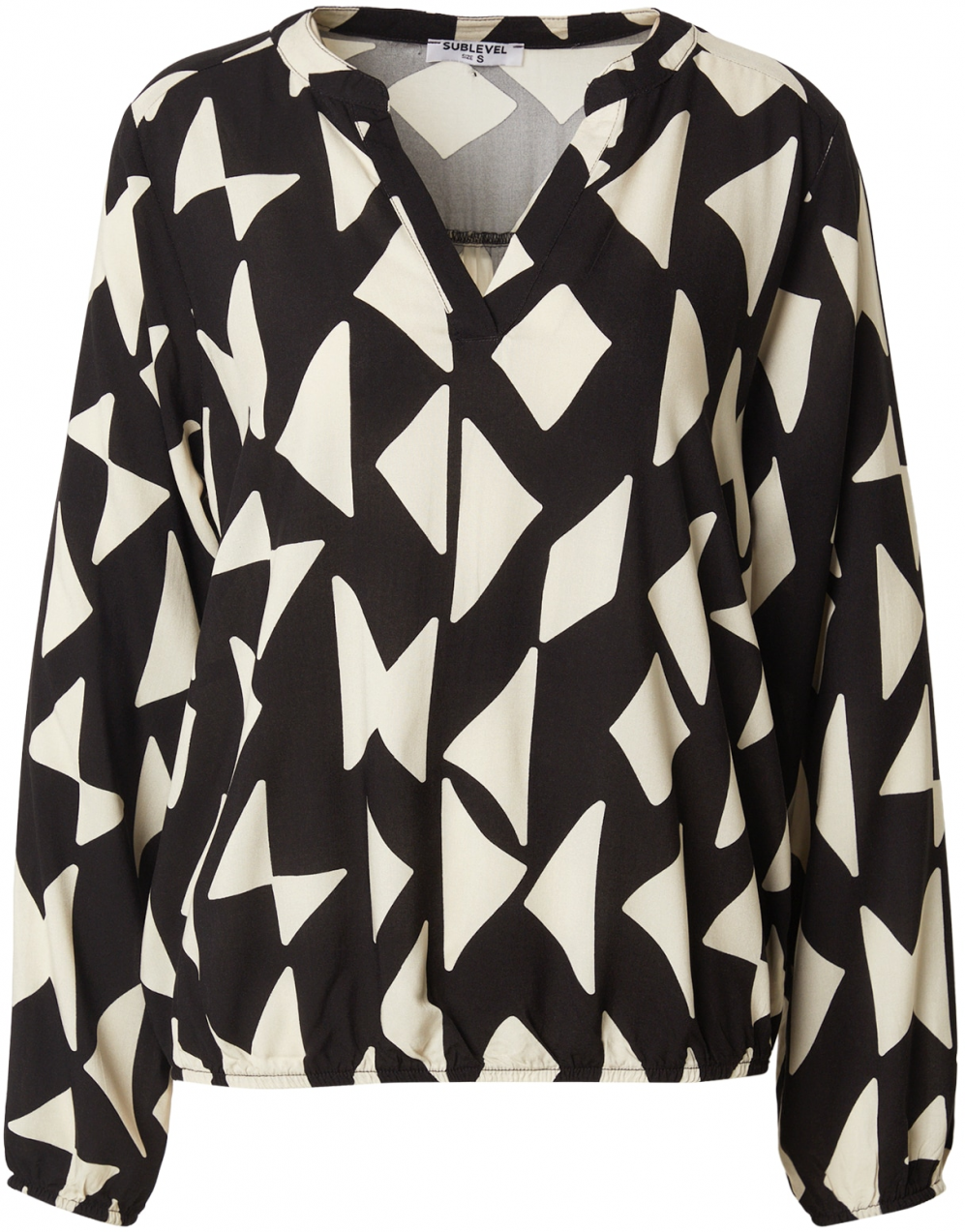 Sublevel Blúzka  čierna / prírodná biela