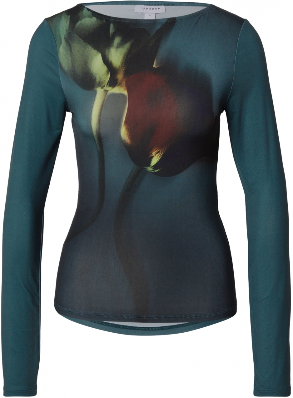 TOPSHOP Tričko 'KIMMIE'  petrolejová / svetlozelená / tmavočervená / čierna