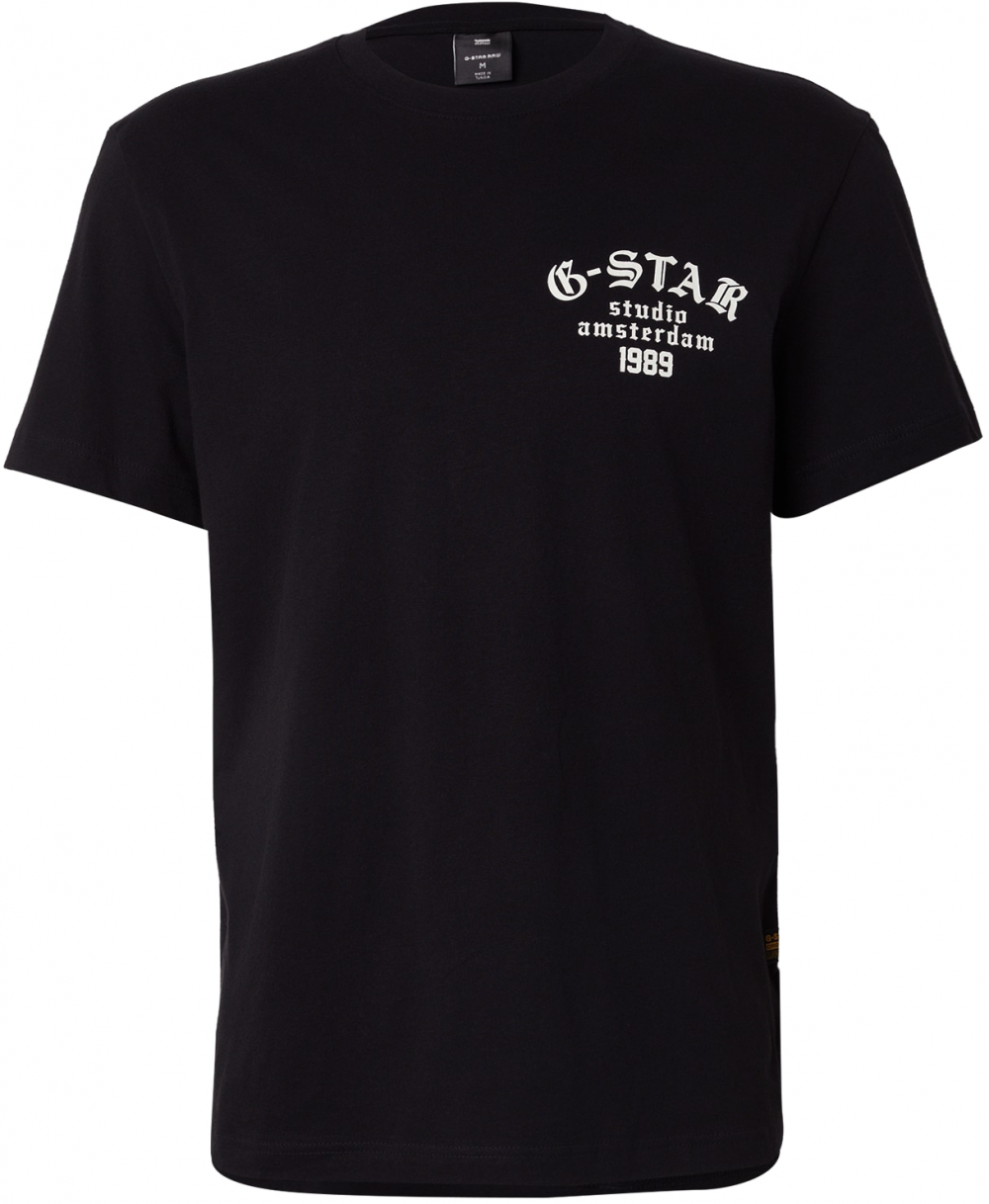 G-STAR Tričko 'Studio Ams'  čierna / biela