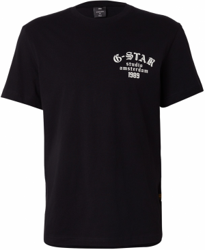 G-STAR Tričko 'Studio Ams'  čierna / biela