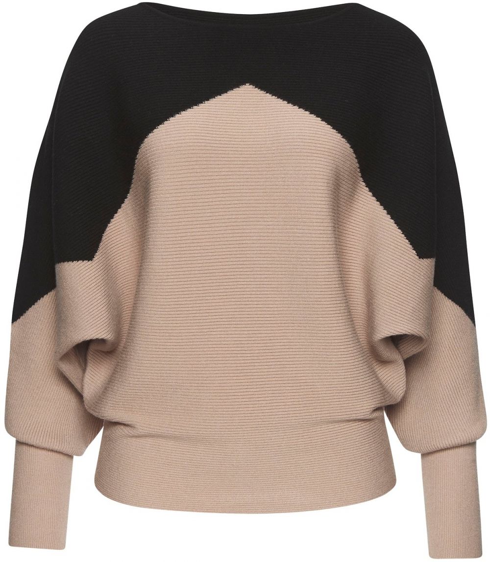 LASCANA Sveter  telová / čierna