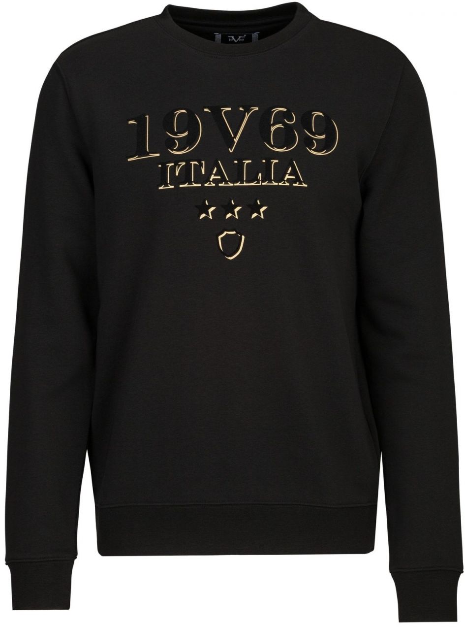 19V69 ITALIA Mikina 'Nico Carrier 3'  zlatá / čierna