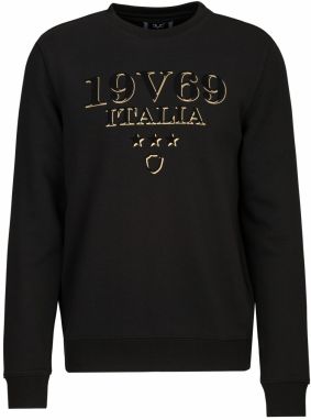 19V69 ITALIA Mikina 'Nico Carrier 3'  zlatá / čierna
