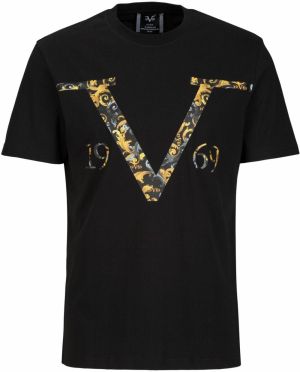 19V69 ITALIA Tričko  žltá / sivá / čierna