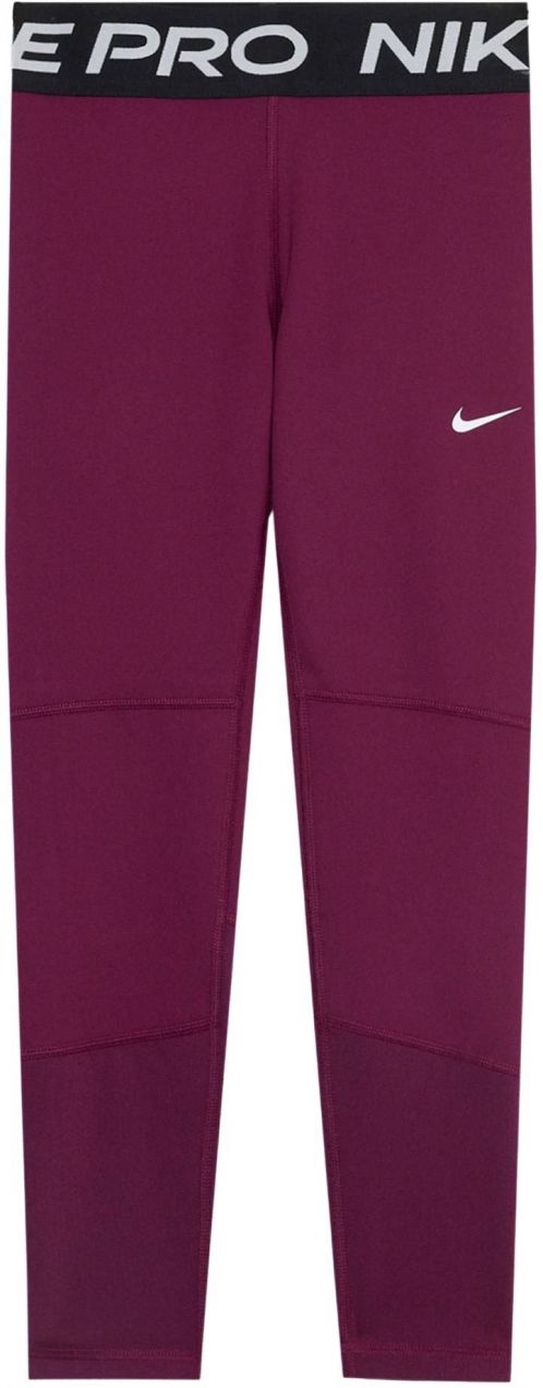 NIKE Športové nohavice 'Pro'  bordová / čierna / biela