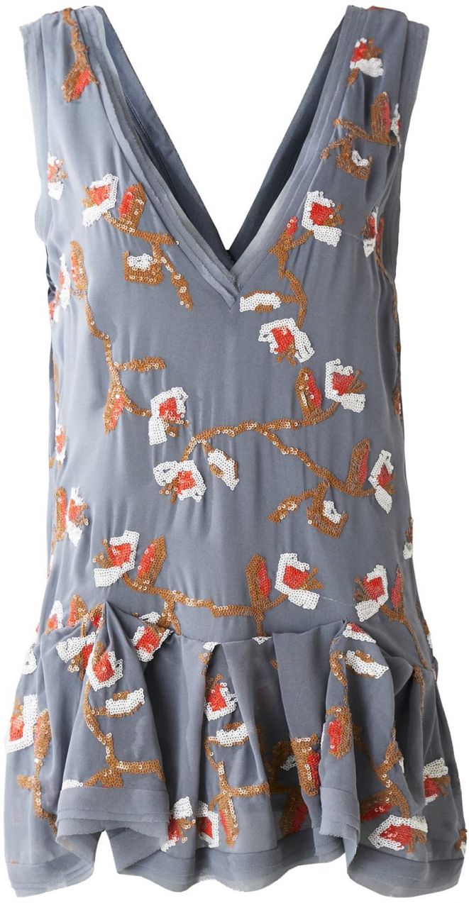 Munthe Šaty 'RECENT'  pueblo / sivá / svetločervená / biela