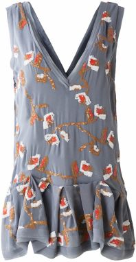 Munthe Šaty 'RECENT'  pueblo / sivá / svetločervená / biela