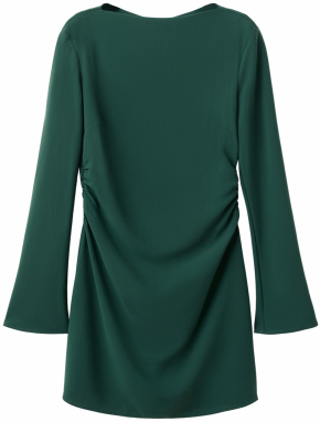 MANGO Šaty 'Saha'  smaragdová