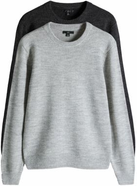 The Set Sveter  svetlosivá / čierna