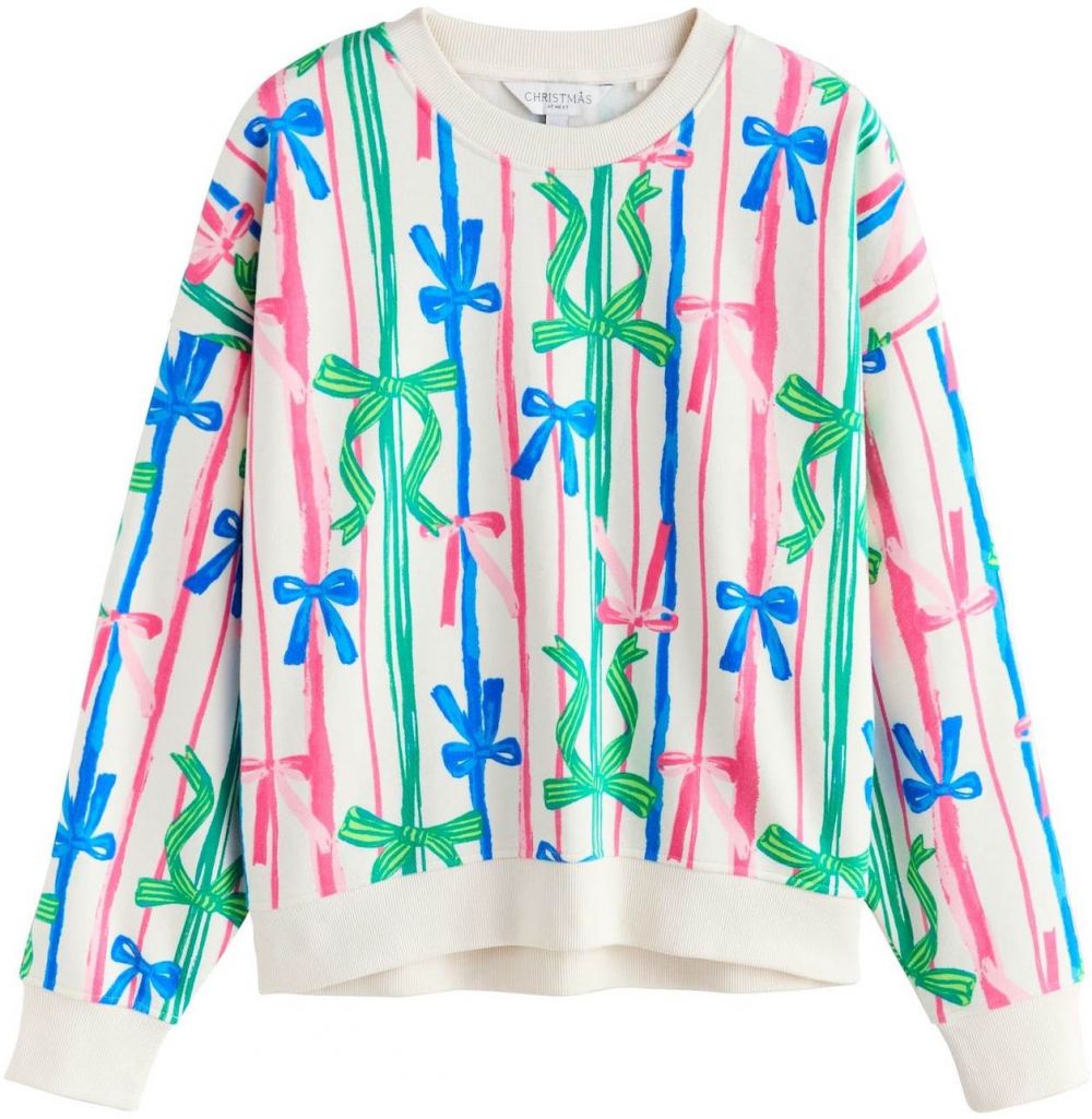 Next Mikina  modrá / trávovo zelená / ružová / biela