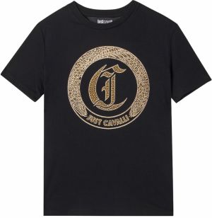 Just Cavalli Tričko 'MAGLIETTE'  oranžová / čierna / biela