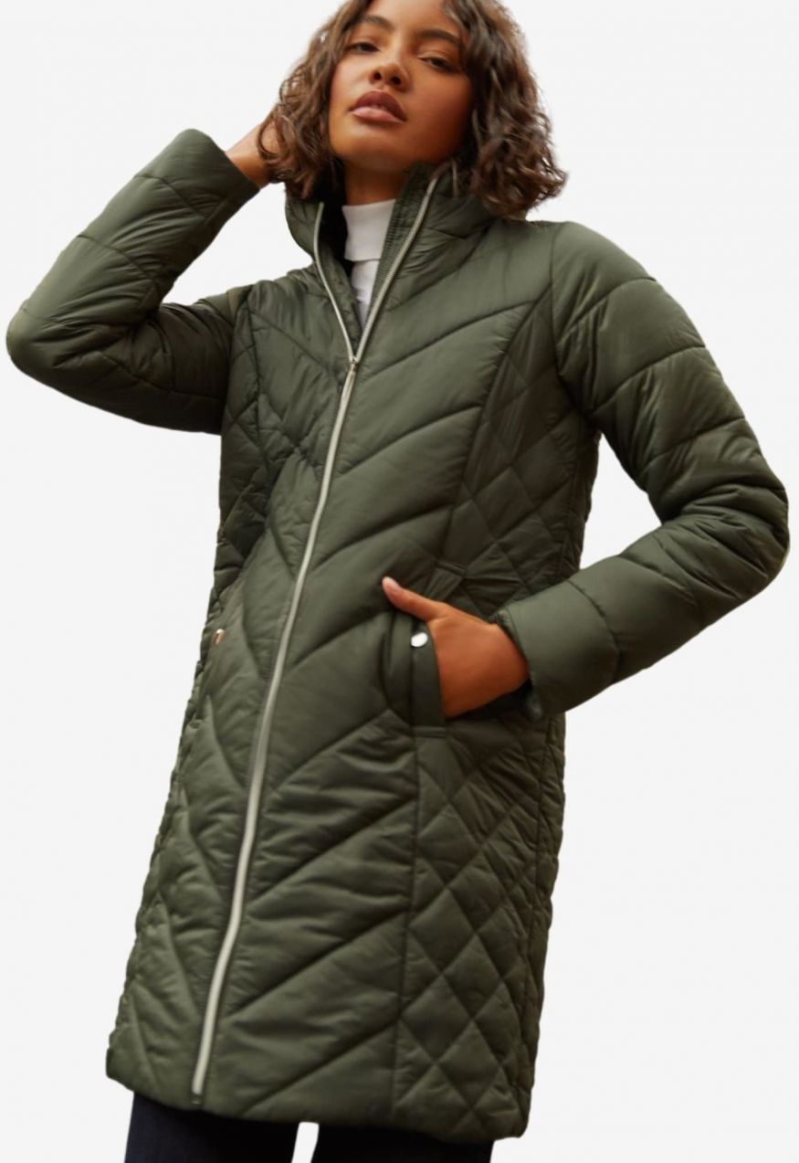 Friends Like These Zimný kabát  olivová