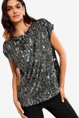 Friends Like These Blúzka  čierna / strieborná