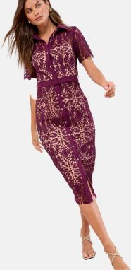 Lipsy Pletené šaty  cyklaménová