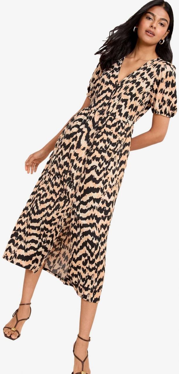 Friends Like These Šaty  kapučíno / čierna