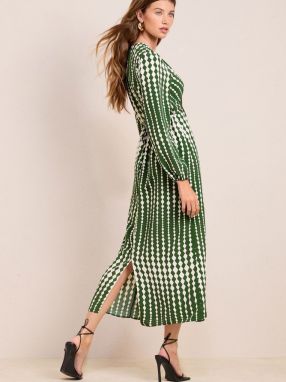 Friends Like These Šaty  zelená / biela