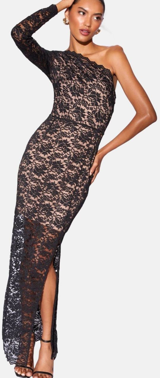 Lipsy Večerné šaty  telová / čierna