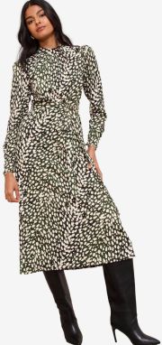 Friends Like These Šaty  tmavozelená / čierna / šedobiela