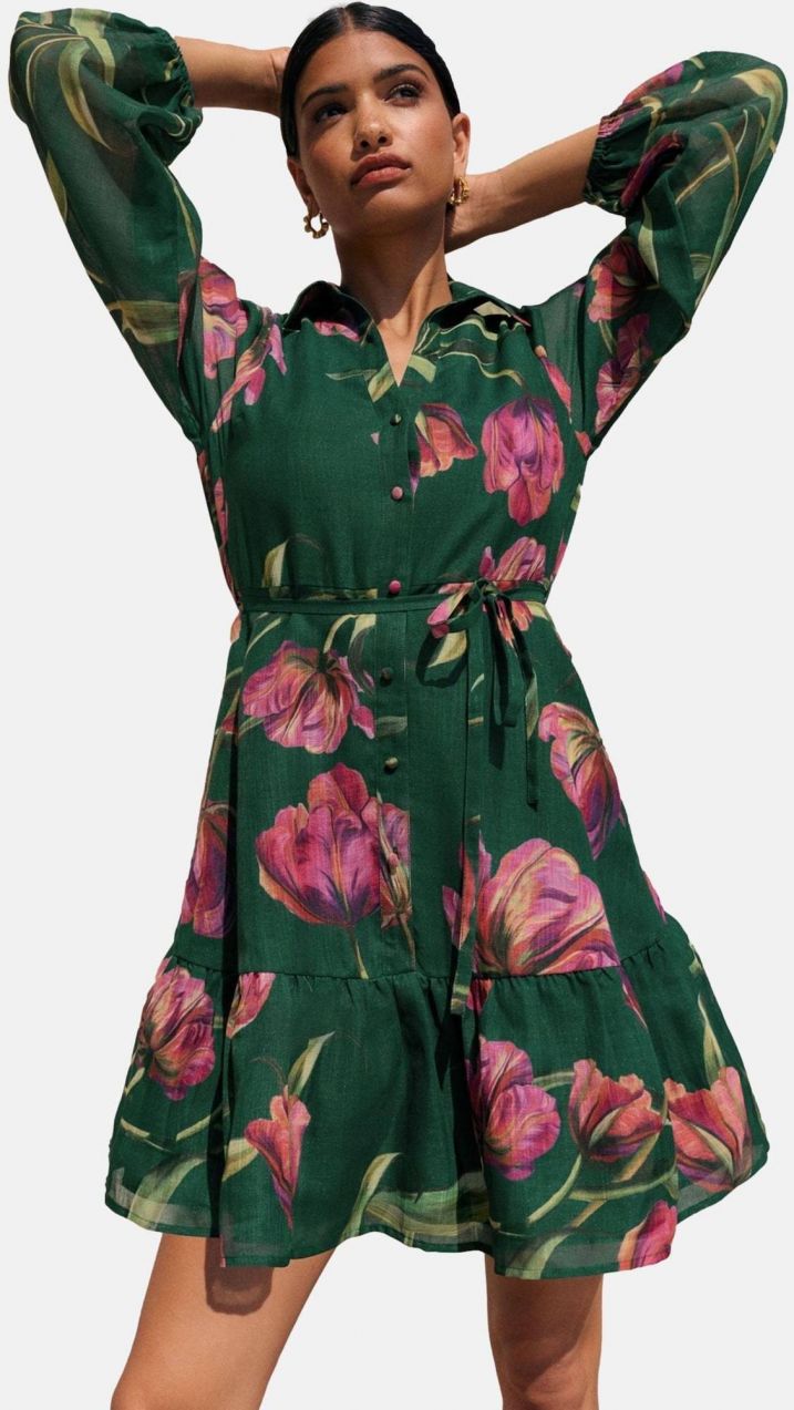 Friends Like These Šaty  zelená / ružová