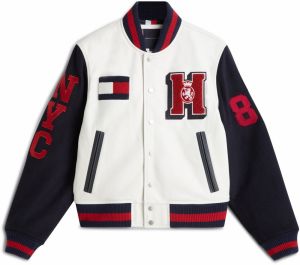 TOMMY HILFIGER Prechodná bunda  námornícka modrá / svetlosivá / tmavočervená