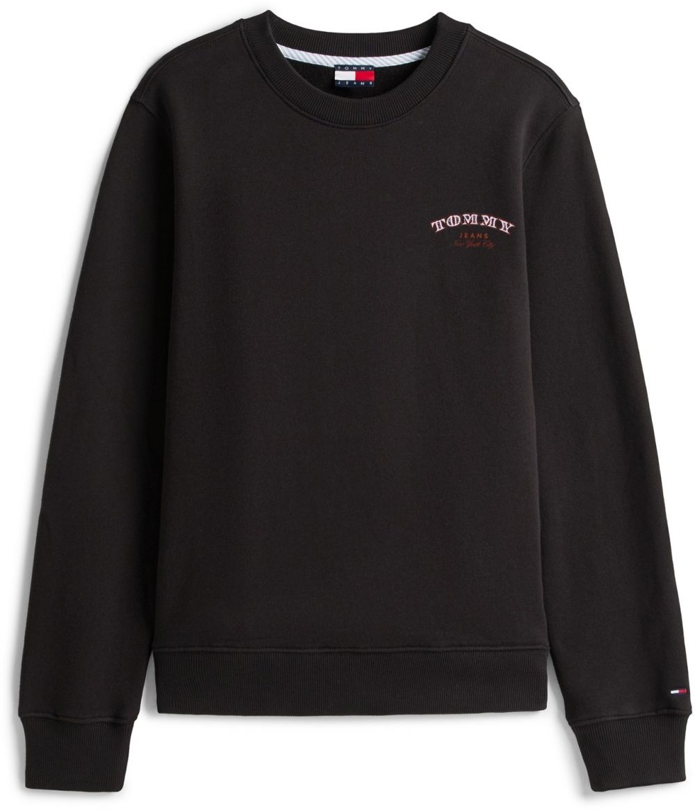 Tommy Jeans Mikina  modrá / hrdzavo červená / čierna / biela