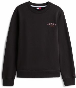 Tommy Jeans Mikina  modrá / hrdzavo červená / čierna / biela