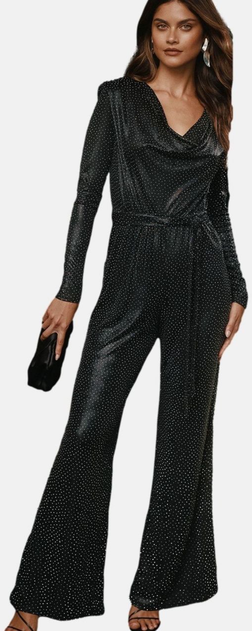 Lipsy Overal  čierna / biela