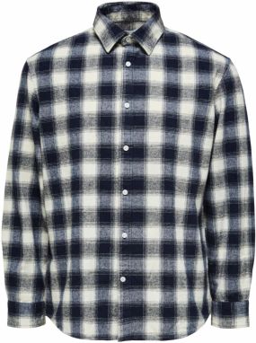 SELECTED Košeľa 'Baldo'  námornícka modrá / biela