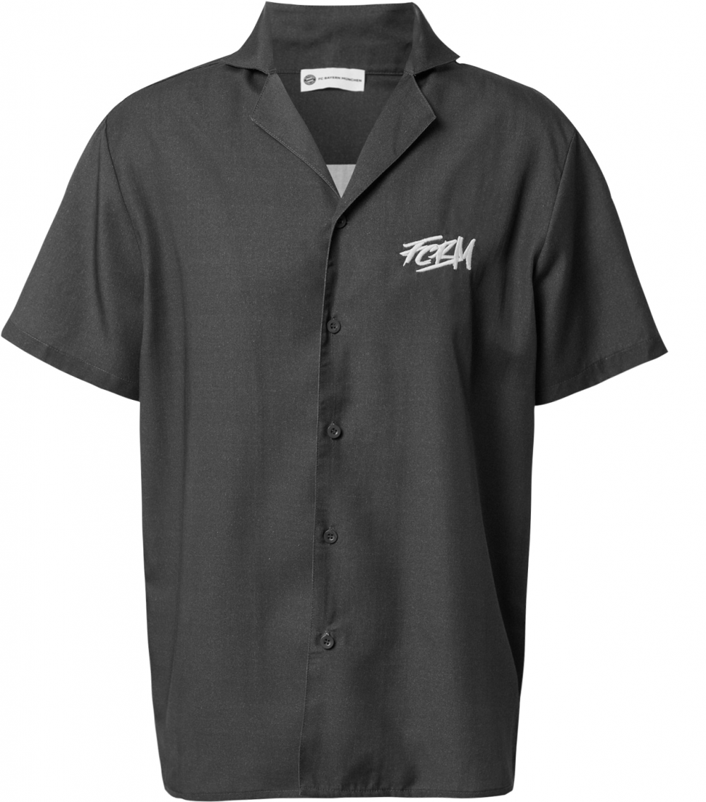 FCBM Košeľa 'Alessio'  antracitová / šedobiela