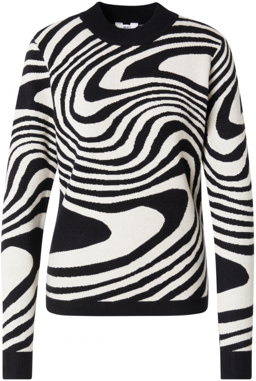 OBJECT Sveter 'RAY'  čierna / biela