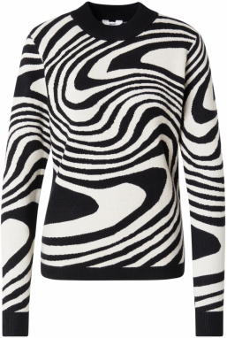 OBJECT Sveter 'RAY'  čierna / biela