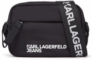 KARL LAGERFELD JEANS Taška cez rameno  čierna / biela