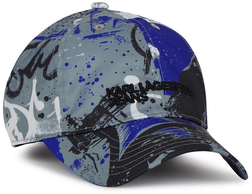 KARL LAGERFELD JEANS Čiapka  modrá / námornícka modrá / sivá / čierna