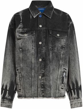 KARL LAGERFELD JEANS Prechodná bunda  čierny denim