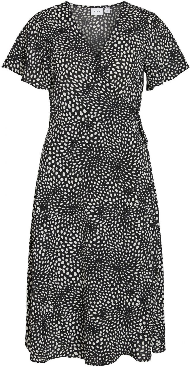 VILA Šaty 'VILovie'  čierna / biela