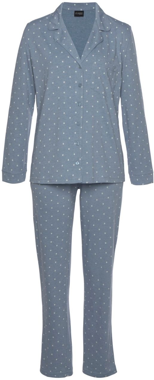 VIVANCE Pyžamo 'Dreams'  svetlomodrá / biela