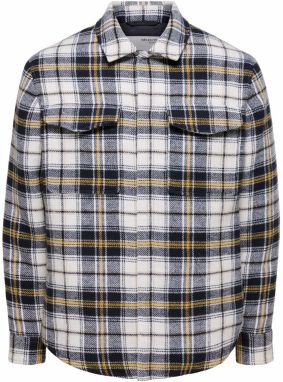 SELECTED Prechodná bunda 'Pan'  tmavomodrá / žltá / biela