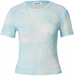 EDITED Tričko 'Hauke'  svetlomodrá / biela
