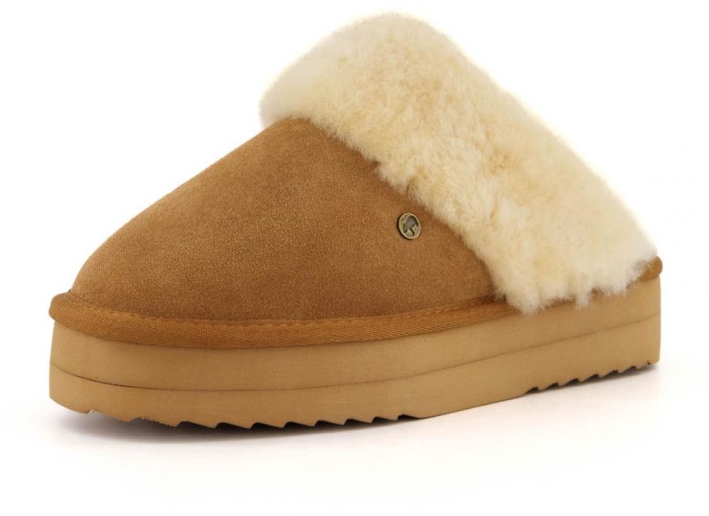 Warmbat Papuče 'Flurry'  krémová / koňaková