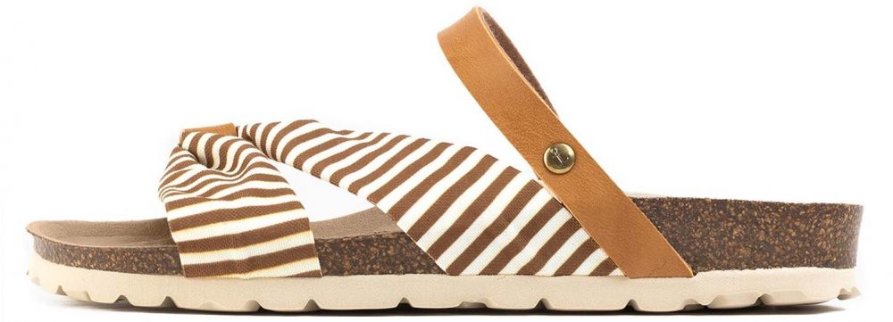 Bayton Šľapky  hnedá / biela