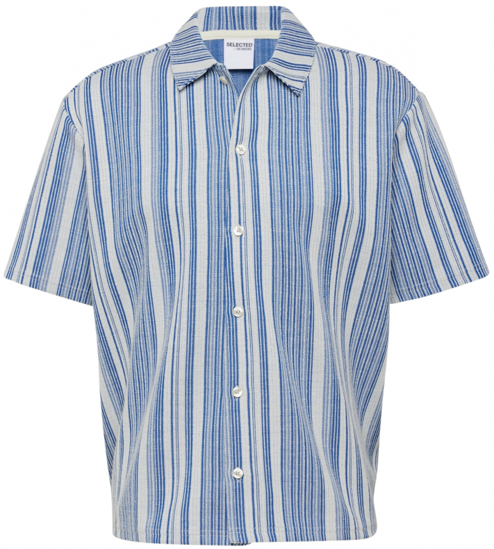 SELECTED Košeľa 'Skylar'  kobaltovomodrá / nebesky modrá / biela