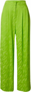 SELECTED Plisované nohavice 'CONSTANZA'  limetová / svetlozelená